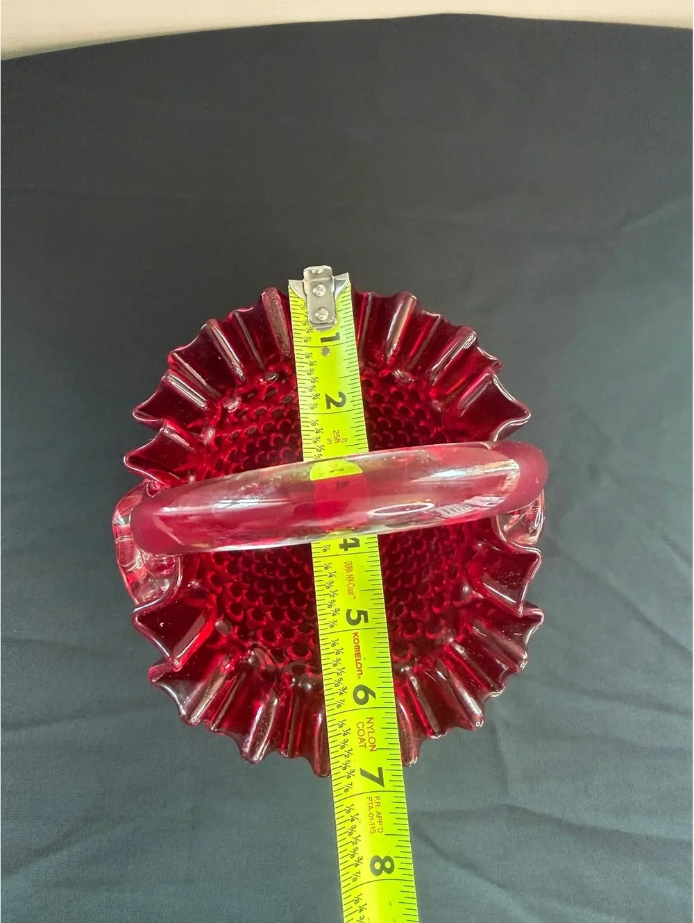 Hobnail Glass Basket
